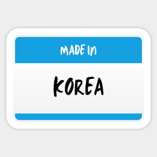 Made In Korea - Name Tag Sticker